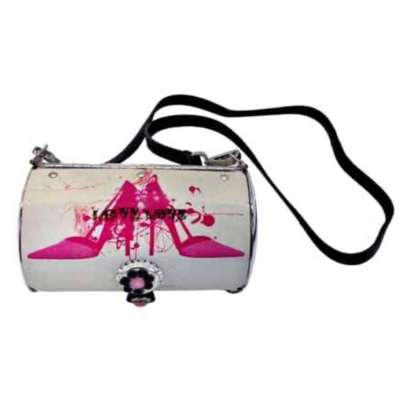 Little Earth Handbags - Little Earth METAL PURSE PINK HIGH HEEL SHOES LOVE LOVE